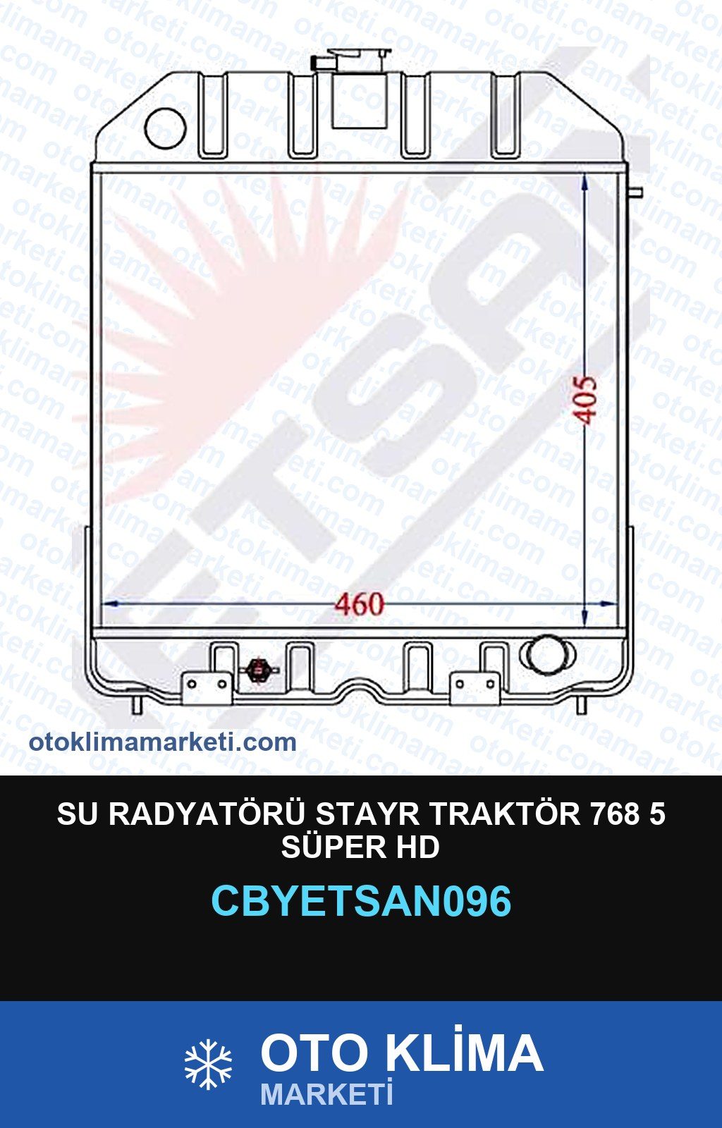 Su Radyatörü Stayr Traktör 768 5 Süper Hd — SU RADYATÖRÜ — YETSAN marka
