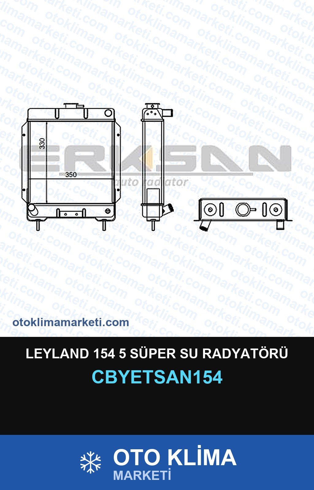 Leyland 154 5 Süper Su Radyatörü — SU RADYATÖRÜ — YETSAN marka