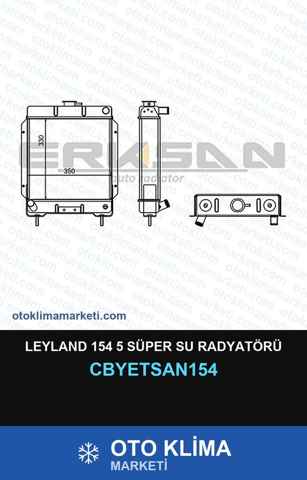 Leyland 154 5 Süper Su Radyatörü — SU RADYATÖRÜ — YETSAN marka