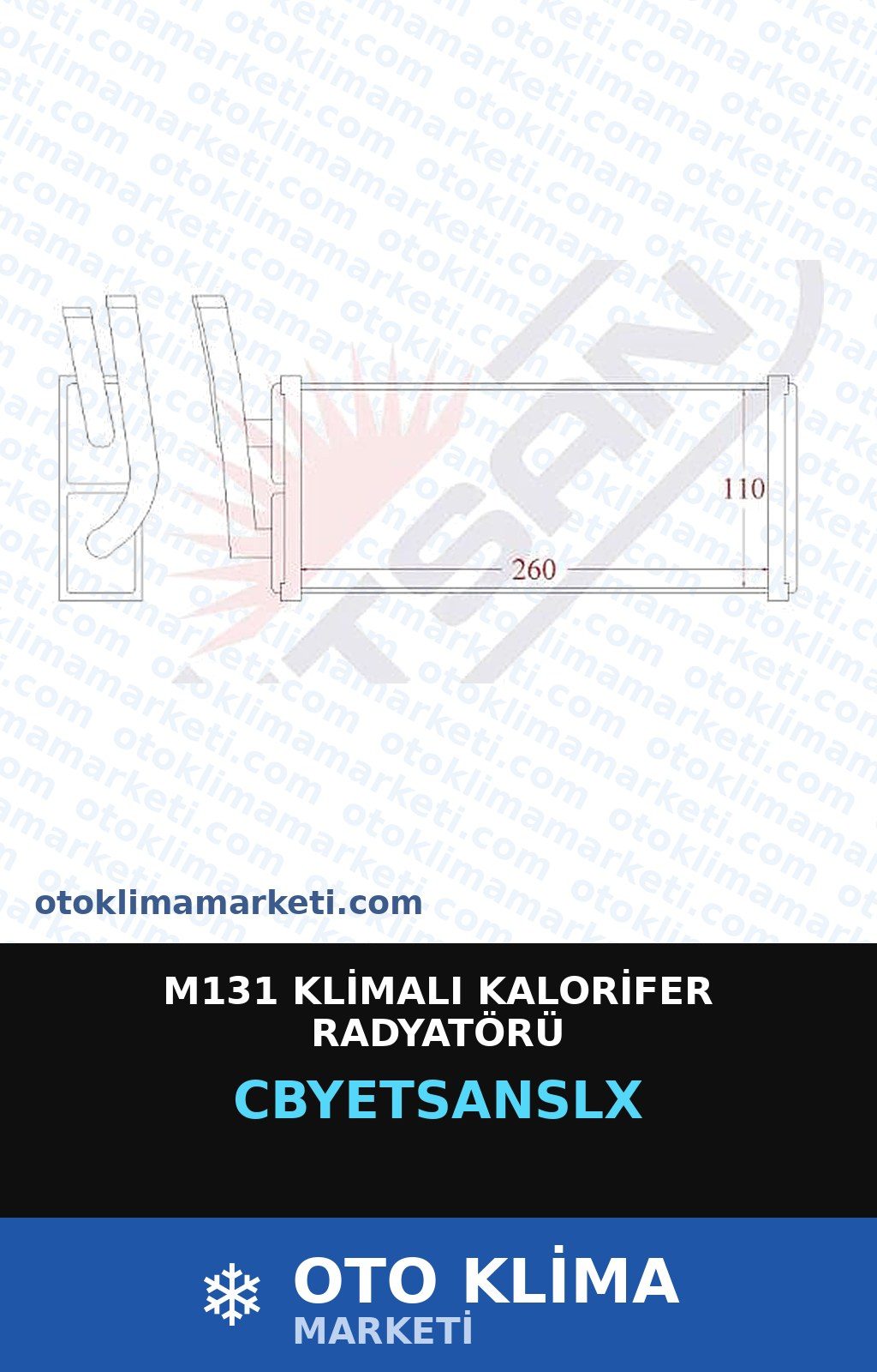 M131 Klimalı Kalorifer Radyatörü — KALORİFER PETEĞİ — YETSAN marka